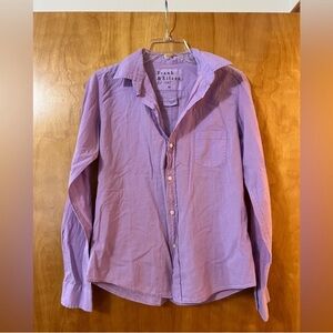 Frank & Eileen Women’s Barry Shirt Featherweight Lilac Purple Button Up Medium